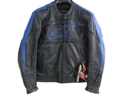 ALPINESTARS LEATHER MOTORCYCLE BIKE JACKET MENS LARGE  