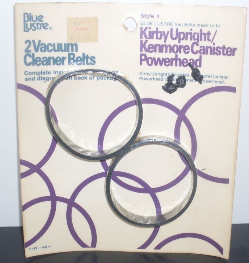 BLUE LUSTRE KIRBY KENMORE VACUUM CLEANER BELTS VINTAGE  