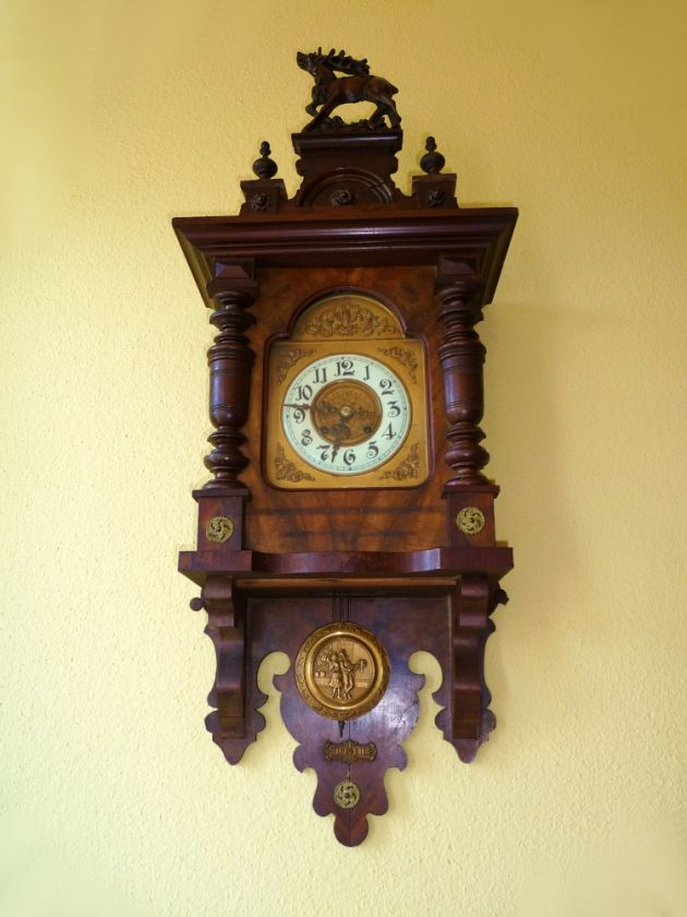 Amazing & Antique Wall Clock Gustav Becker 1875s Rare  