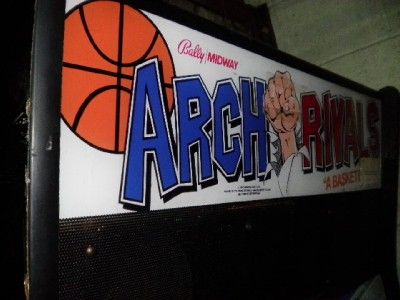 ARCH RIVALS BALLY/MIDWAY VINTAGE 1989 ARCADE GAME  