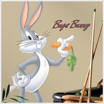 New BUGS BUNNY Wall Decals Looney Tunes Rabbit Stickers  