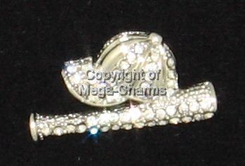 Swarovski Crystal Baseball Bat & Hat Cap Brooch AB1033  