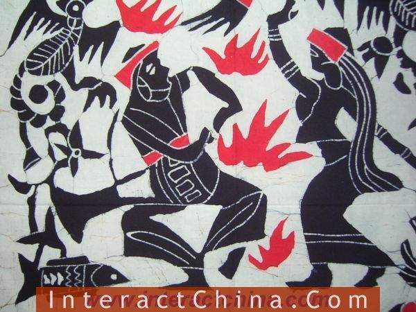   ethnic miao wax batik art 100 % aboriginal 100 titles to select