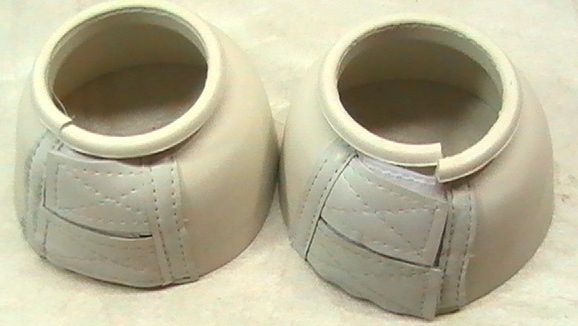   Choice medium white pro guard bell boots horse tack equine  