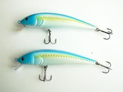 LOT 2 bass BIG Fishing Lures baits Hook hard Crankbait Carp 5inch 19g 