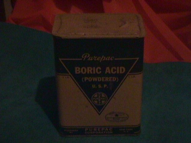 purepac boric acid vintage tin pharmaceutical tin  