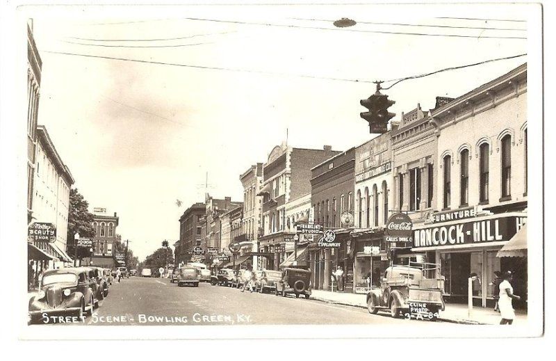 Kentucky, KY, Bowling Green, Street Scene Real Photo PC  