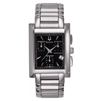 Bulova Chronograph Stainless Steel Mens Watch 96B91  