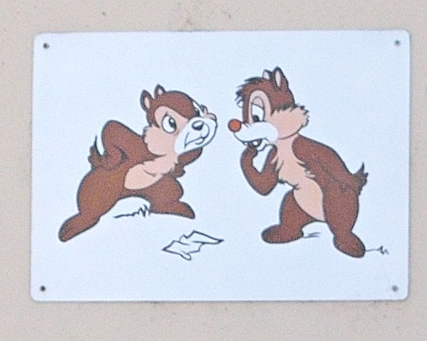 LE Walt Disney Pin Chip Dale NO LITTERING Studios Burbank Lot Sign 