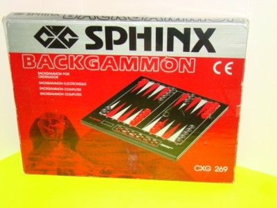 Vtg SPHINX BACKGAMMON COMPUTER CXG 269 8 Levels Doubling NIB Game 