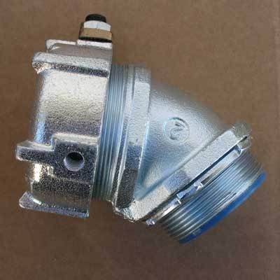 New T&B 5347GR 2 Conduit Connector w/45 Degree Angle  