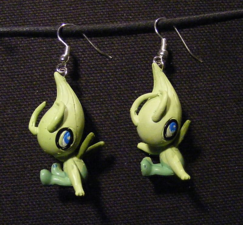 Cute Celebi Pokemon Earrings Pendant Charm Jewelry  