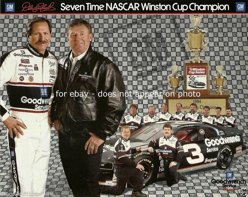 DALE EARNHARDT 1994 GM GOODWRENCH NASCAR PHOTO POSTCARD  