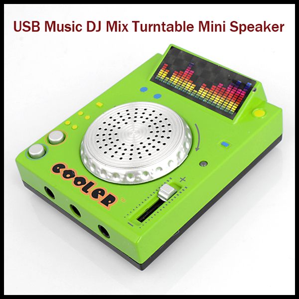 Mini DJ Mixer Turntable  Speaker Phone Bag Charm Toy  