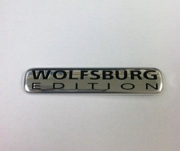 NEW VOLKSWAGEN WOLFSBURG EDITION EMBLEM CHROME BLACK VW JETTA  