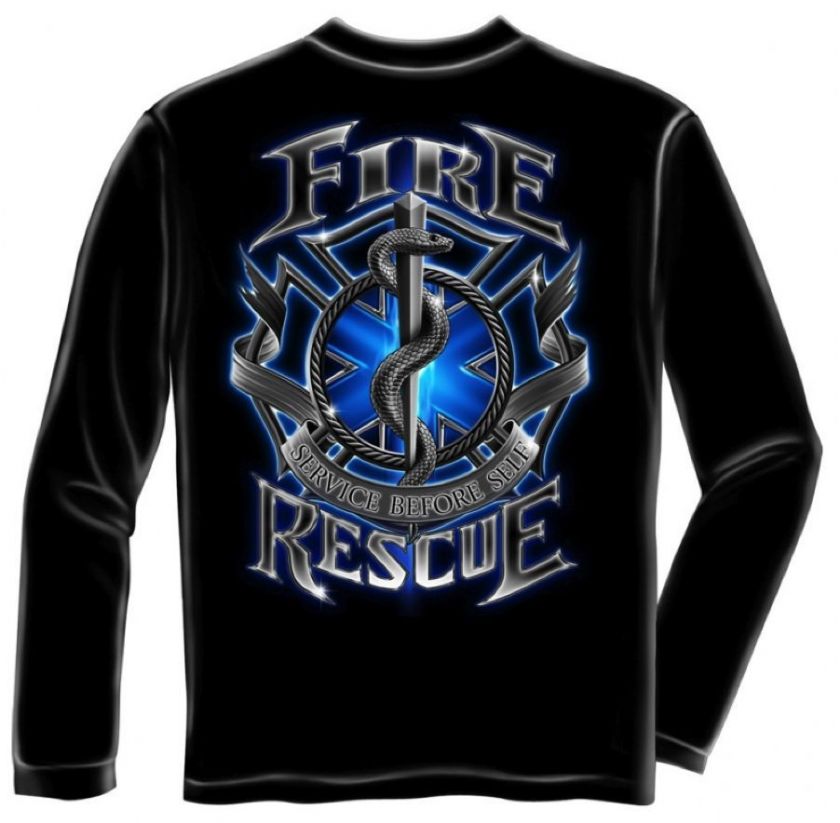 FIRE RESCUE EMT PARAMEDIC LONG SLEEVE TSHIRT M L XL 2XL  