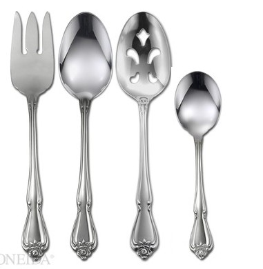 Oneida Flatware TRUE ROSE 4 Piece SERVING SET   NEW  