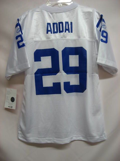 NFL Youth Jersey Colts Joseph Addai White Small 8  