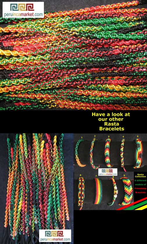 100 Friendship RASTA BRACELETS Jamaica REGGAE wholesale  