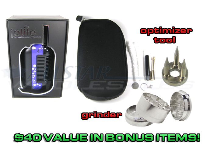   Vaporizer (Purple Color) + FREE 3PC Steel Grinder & Optimizer Tool