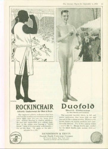 1920 Duofold Health Underwear for Men Co. Vintage Ad  