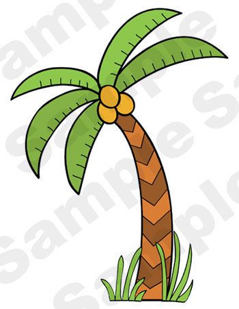 PALM TREE COCONUT JUNGLE SAFARI BABY NURSERY KIDS WALL ART MURAL 