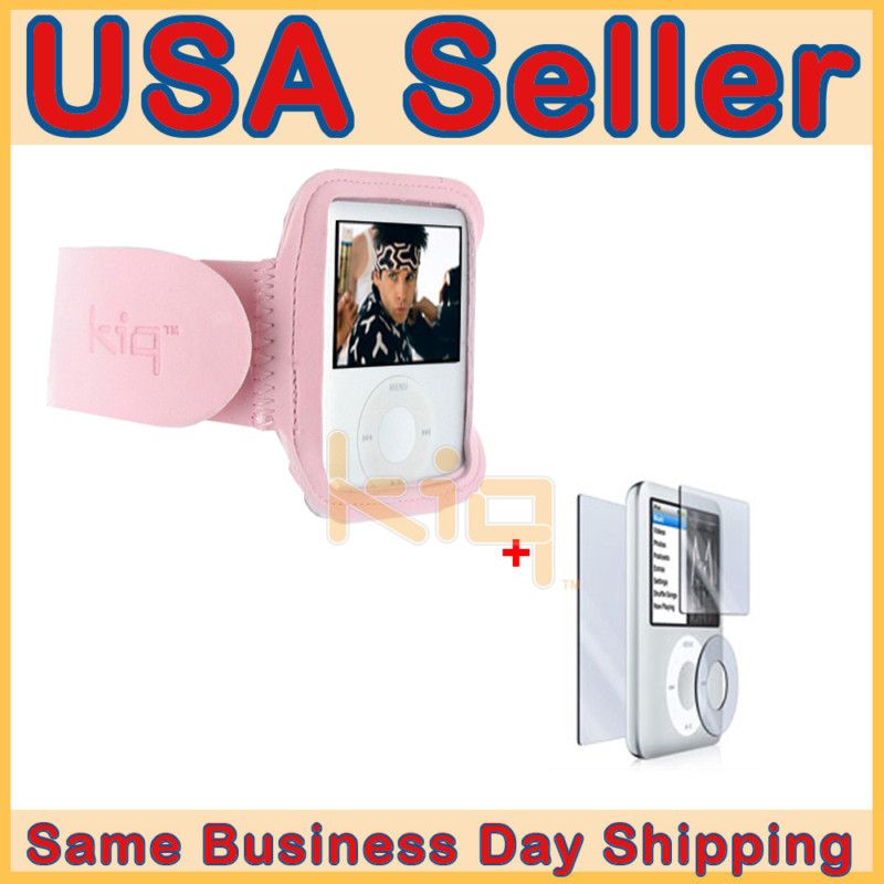 Sport Armband Case for iPod Nano 3G Pink + Screen Prot  