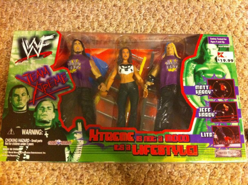   TEAM XTREME Jakks Box Set JEFF MATT LITA HARDY BOYZ tna WWF ecw KMART