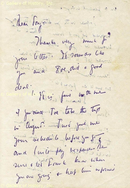 JOHN F. KENNEDY   AUTOGRAPH LETTER SIGNED CIRCA 1946  