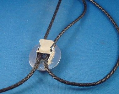   AMERICAN NAVAJO INDIAN JEWELRY BLACK ONYX BOLO TIE HERMAN LEE  