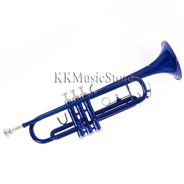 NEW MENDINI BLUE MONEL VALVES BAND Bb TRUMPET+$39 TUNER  