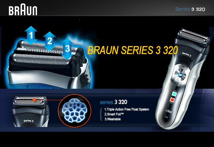 BRAUN New Series 3 Mens Electric Shaver 320  