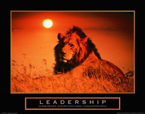 Leadership Lion Motivational Poster Inspirational Print  