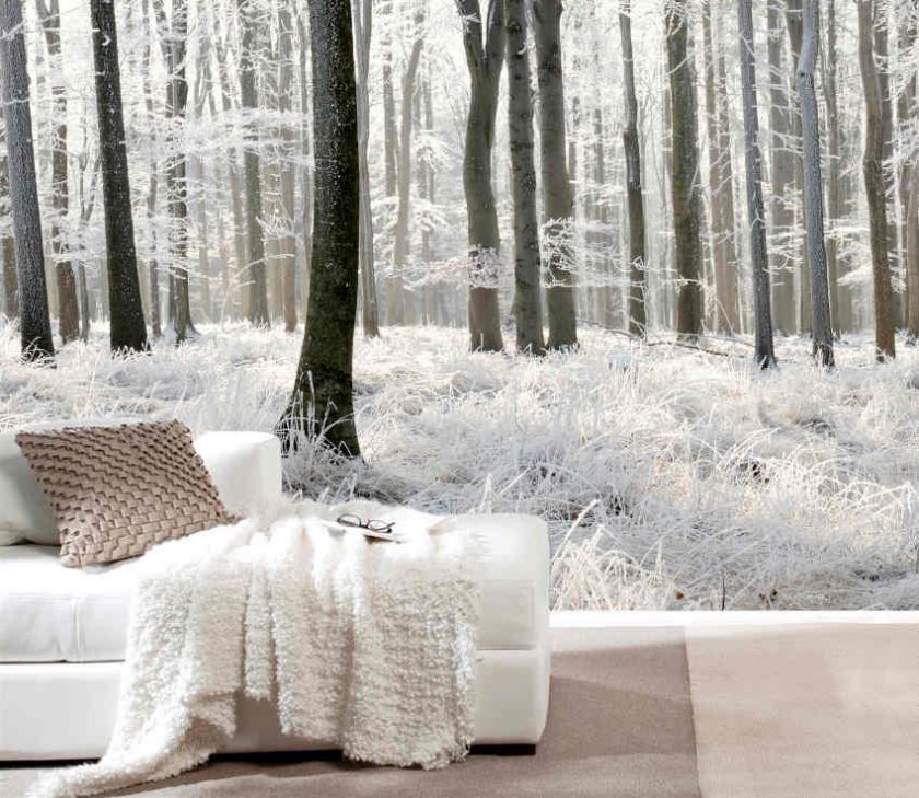 White forest Wall Mural 12wide by 8high  