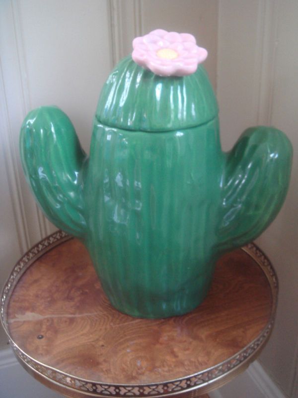 Vintage Treasure Craft Pfaltzgraff Cactus Cookie Jar  