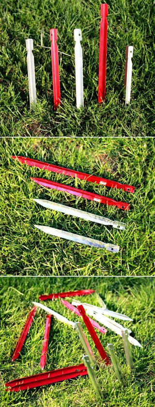 12 Pieces of Aluminium alloy Tent Peg Stake Outdoor camping necessary 