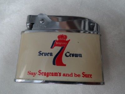 VINTAGE SEAGRAMS SEVEN CROWN CIGARETTE LIGHER  