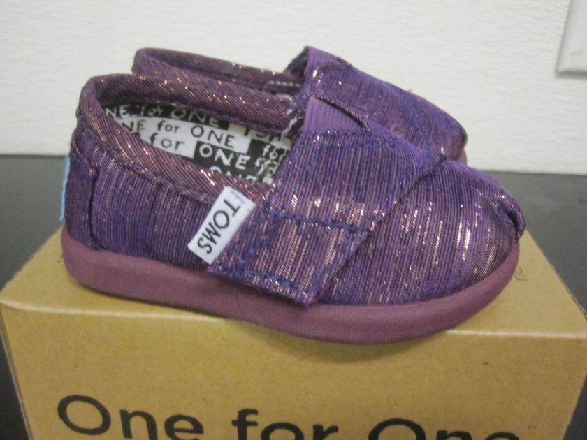 Tiny Toms Purple Sparkles size T2 T11 BNIB  