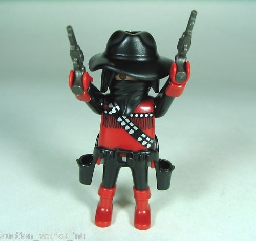 Playmobil 4620 Western Bandit Cowboy Figure w/ Pistols NEW  