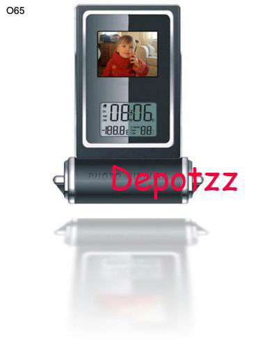 Promotion Gift Digital Photo Frame w/Clock &Thermometer  