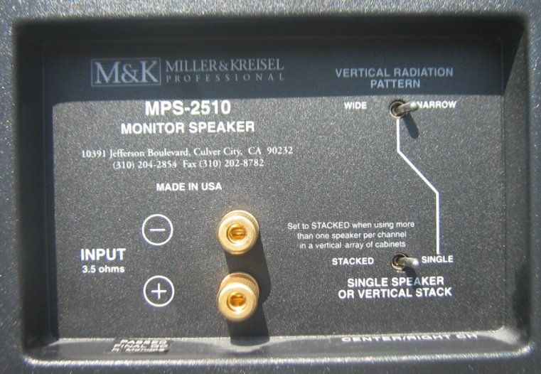 Miller & Kreisel MPS 2510 STUDIO SPEAKER MONITOR  