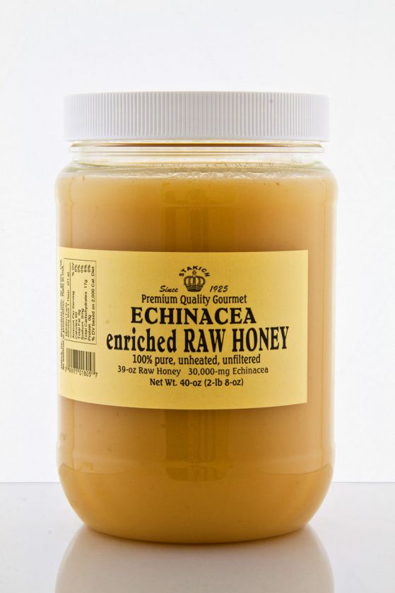 40oz Echinacea 100% Pure Organic Raw Honey Natural  