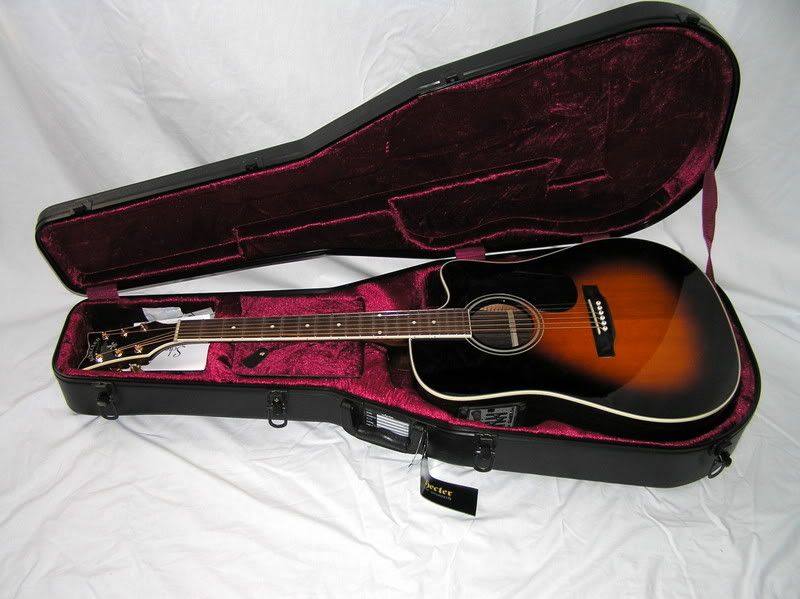 Schecter Royal Acoustic Electric Guitar with Case Fishman Prefix 