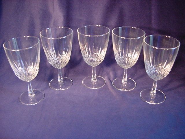 Contemporary (5) Goblets Water Wine Beverage Stemware  