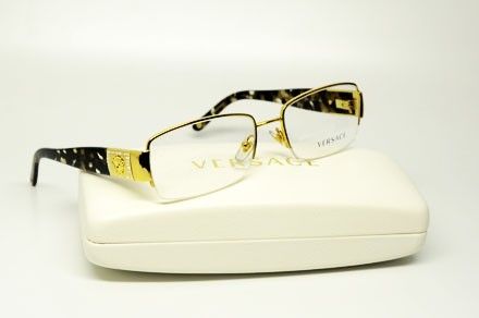 VERSACE VE 1175B 1002 S.53 RX GLASSES GOLD METAL PLASTIC EYEGLASSES 