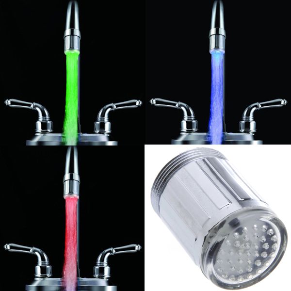 Water Glow Shower LED Faucet Light Temperature Sensor  