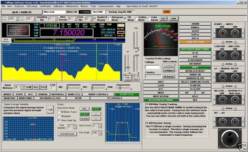   Transceiver Control Software for Yaesu FT 950 with PSK modems  